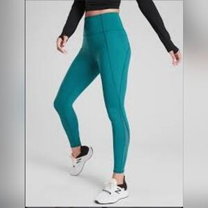VGUC Athleta Lightening 7/8 Tight Bullard Teal Green Xsmall